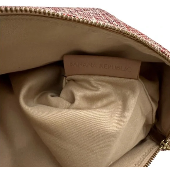 BANANA‎ REPUBLIC Large Multicolor Tweed Pink Tablet Wristlet Clutch Purse NWT - Picture 5 of 9